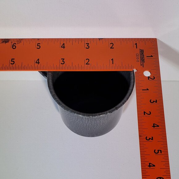 VINTAGE GRAY GRANITEWARE COFFEE CUP...1940'S...RARE ITEM...GREAT CONDITION! - Picture 8 of 8